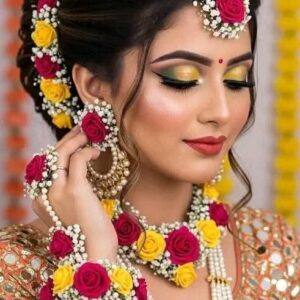 গ্রীন ফুল জুয়েলারি সেট